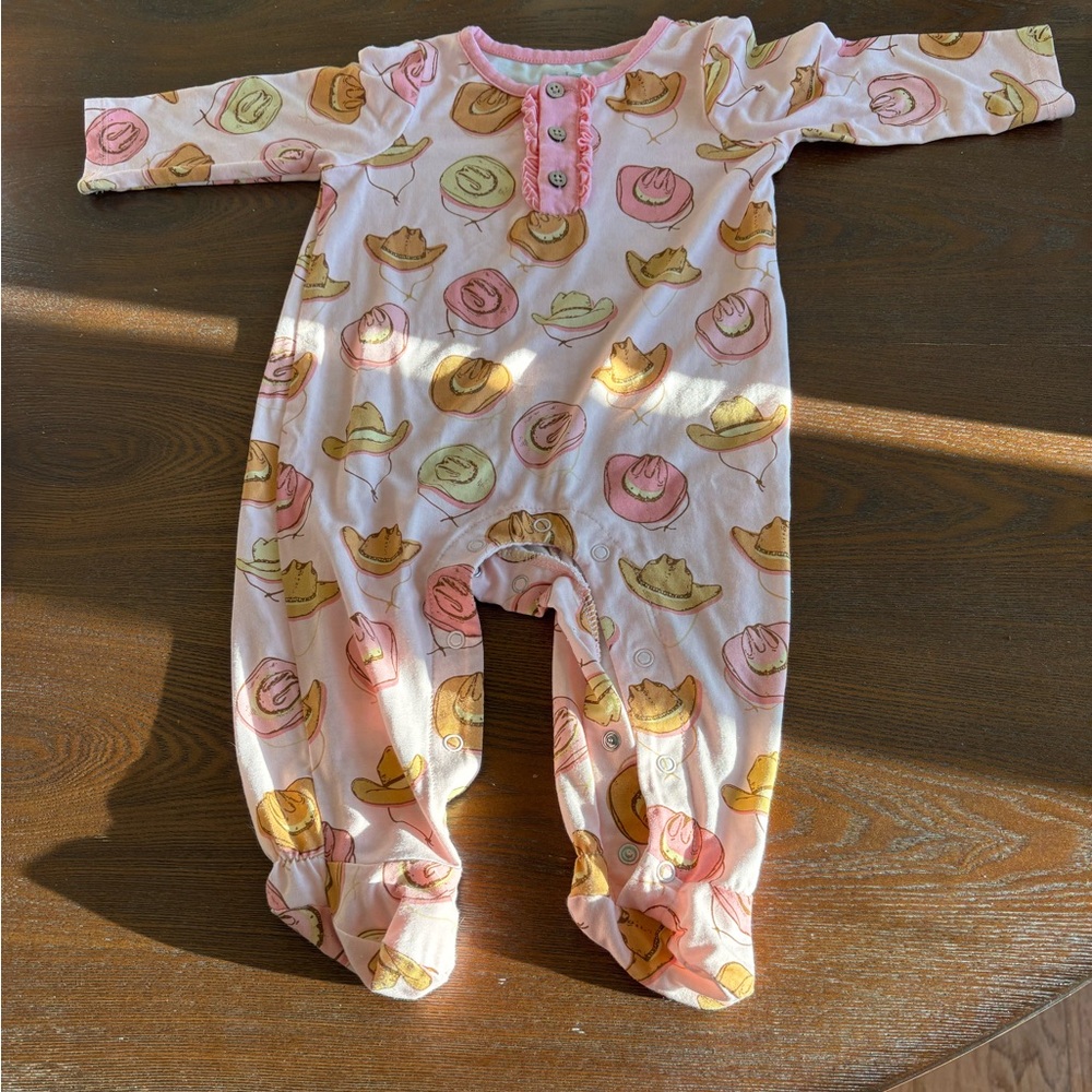 Mudpie Pink Cowgirl Onesie